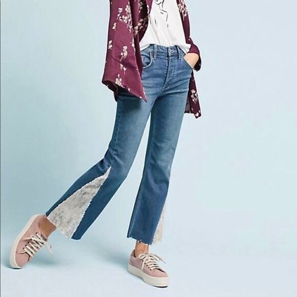 Anthropologie Pilcro & The Letterpress Denim Sequin jean sz 26